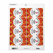 Modern Red Hot Chili Sauce Pepper Label (Full Sheet)