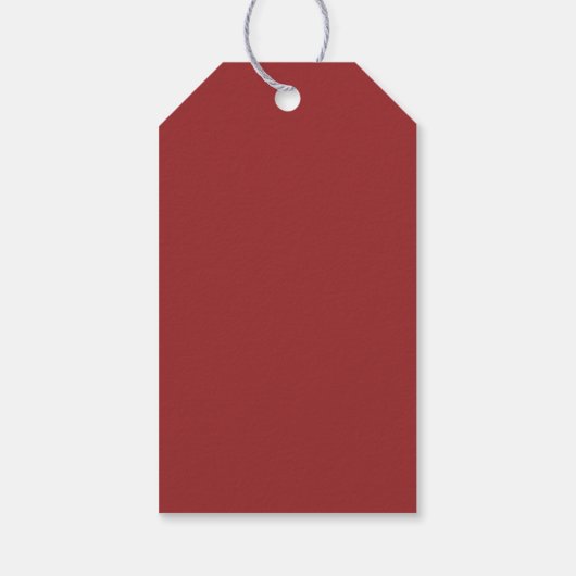 Modern Red Joyful Holiday Kerstmis Cadeaulabel (Achterkant)