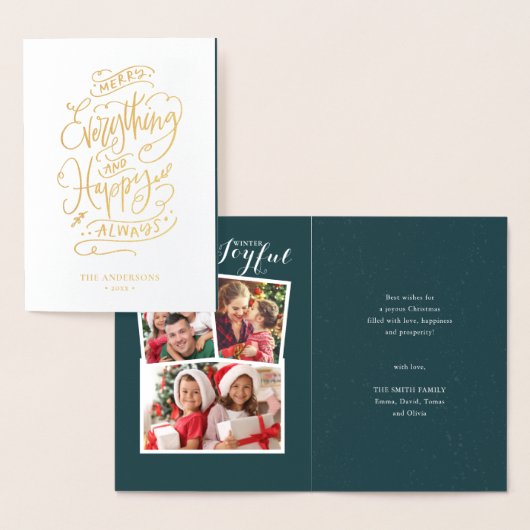 Modern Red JOYFUL Red Berry Greenery Foto Folie Kaarten (Display)