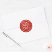 Modern Red Kerst sticker (Envelop)