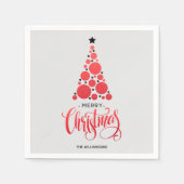 Modern Red Kerstmis Holiday Napkins Servet (Voorkant)