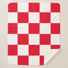 Modern Red Kroatische controleurs Sherpa Deken