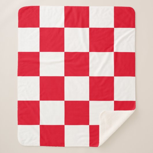 Modern Red Kroatische controleurs Sherpa Deken (Voorkant)