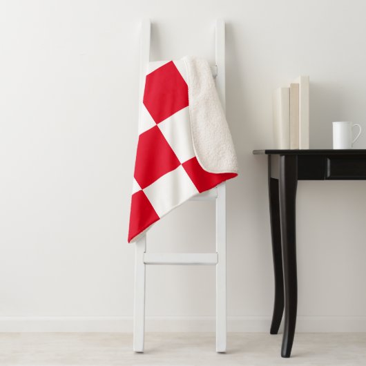 Modern Red Kroatische controleurs Sherpa Deken (In situ)