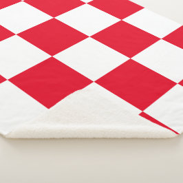 Modern Red Kroatische controleurs Sherpa Deken