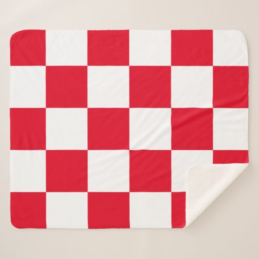 Modern Red Kroatische controleurs Sherpa Deken (Voorkant (horizontaal))