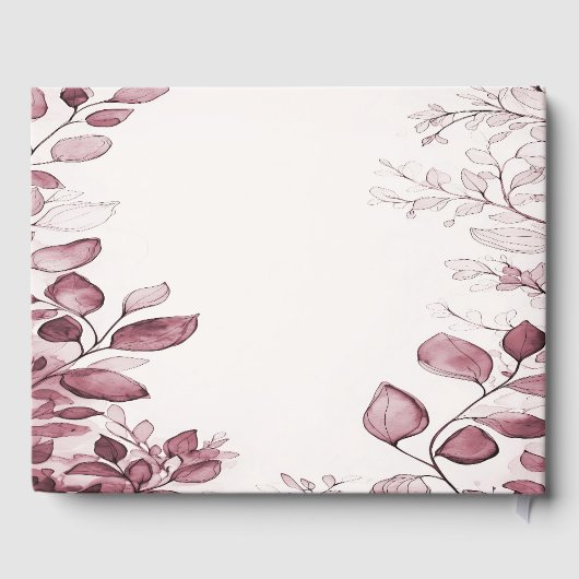 Modern Red Leaves Gastenboek (Achterkant)