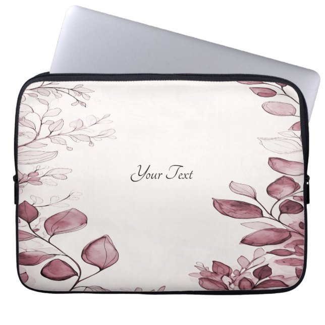 Modern Red Leaves-laptophoes Laptop Sleeve (Voorkant)