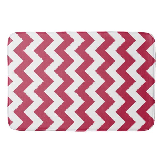 Modern Red Magenta Chevron Badmat (Voorkant)