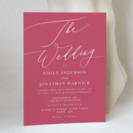 Modern Red Magenta Simple Kaart