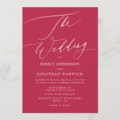 Modern Red Magenta Simple Kaart (Voorkant)