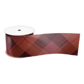 Modern Red Maroon Marsala Pset Pattern Kerstmis Satijnen Lint (Spoel)