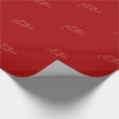 Modern Red Merry Christmas Red Cadeaupapier (Hoek)