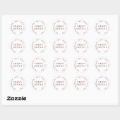 Modern Red Merry en heldere kerstfamilie Ronde Sticker (Vel)