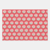 Modern Red Merry kerst Inpakpapier Vel (Voorkant)