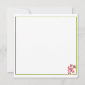 Modern Red  Merry Poinsettia Holiday Bedankkaart (Achterkant)