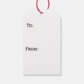 Modern Red  Merry Poinsettia Holiday Cadeaulabel (Achterkant)