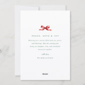 Modern Red Minimalist Merry Christmas Feestdagenkaart (Achterkant)