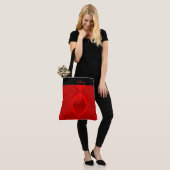 Modern Red Monogrammed Canvas tas (Op model)