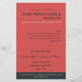 MODERN RED NAVY PHOTO TEMPLATE CLASSES WORKSHOP FLYER