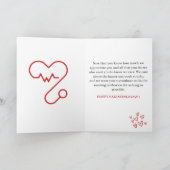 Modern Red Nurse Valentijnsdag Feestdagen Kaart (Binnen)