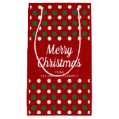 Modern Red Pattern Merry Kerstry Klein Cadeauzakje (Voorkant)