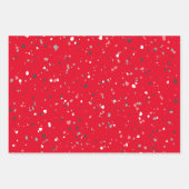 Modern Red Pink Grey Terrazzo Pattern Inpakpapier Vel (Voorkant 2)