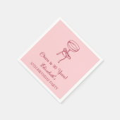 Modern Red & Pink Proost op 30 jaar verjaardag ser Servet (Hoek)