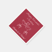 Modern Red & Pink Proost op 30 jaar verjaardag ser Servet (Hoek)