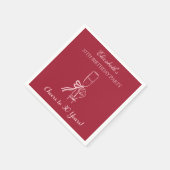 Modern Red & Pink Proost op 30 jaar verjaardag ser Servet (Hoek)