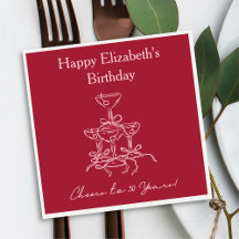 Modern Red & Pink Proost op 30 jaar verjaardag ser