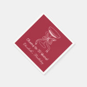 Modern Red & Pink Proost op 30 jaar verjaardag ser Servet (Hoek)