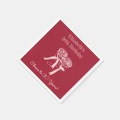 Modern Red & Pink Proost op 30 jaar verjaardag ser Servet (Hoek)