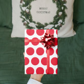 Modern Red Polka Dots kerstartikel Cadeaupapier