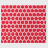 Modern Red Polka Dots kerstartikel Cadeaupapier (Vlak)