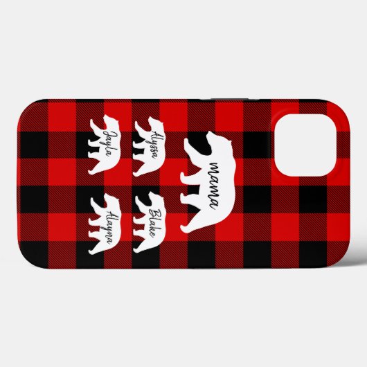 Modern Red Pset and White Mama Beer Case-Mate iPhone Case (Achterkant (horizontaal))