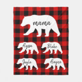 Modern Red Pset and White Mama Beer Fleece Deken (Voorkant)