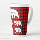 Modern Red Pset and White Mama Beer Latte Mok (Rechterhoek)