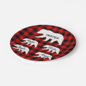 Modern Red Pset and White Mama Beer Papieren Bordje (Gekanteld)