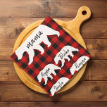 Modern Red Pset and White Mama Beer Theedoek<br><div class="desc">Beste persoonlijke cadeautjes voor Moederdag,  Kerstmis,  Vrouwendag of Mam. Verrassend mam met een cadeau dat net zo geweldig is als zij.</div>