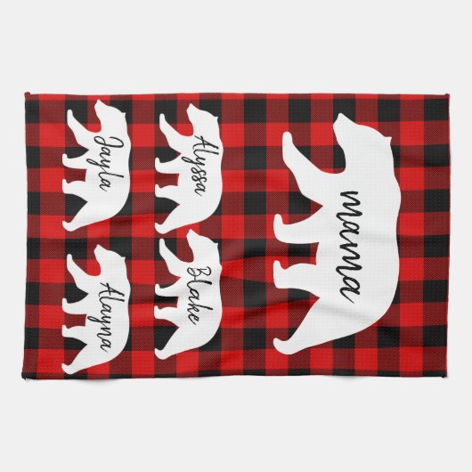 Modern Red Pset and White Mama Beer Theedoek (Horizontaal)