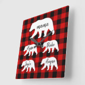 Modern Red Pset and White Mama Beer Vierkante Klok (Hoek)