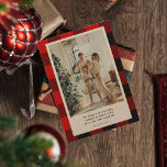 Modern Red Pset Happy Holiday | Foto van de famili<br><div class="desc">Modern Red Pset Happy Holiday | Foto van de familie</div>