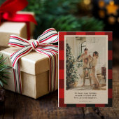 Modern Red Pset Happy Holiday | Foto van de famili