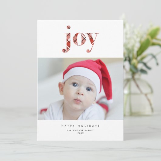 Modern Red Pset Joy Kerstfeestdag Foto (Staand voorkant)