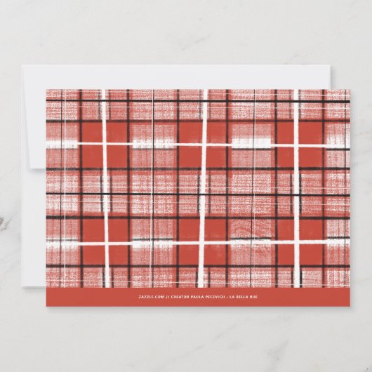 Modern Red Pset Joy Kerstfeestdag Foto (Achterkant)