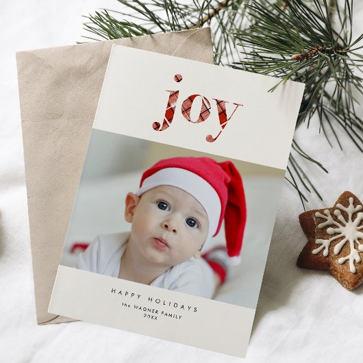 Modern Red Pset Joy Kerstfeestdag Foto