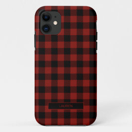 Modern Red Pset Winter Kerstnamenpatroon Case-Mate iPhone Case