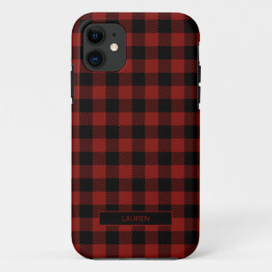 Modern Red Pset Winter Kerstnamenpatroon Case-Mate iPhone Case