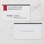 Modern Red Ribbon Bookholding Visitekaartje (Voorkant / Achterkant)